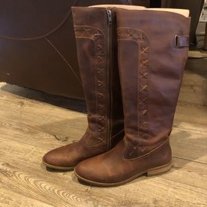 Born brown leather riding boots